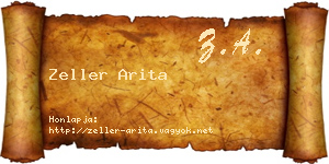 Zeller Arita névjegykártya